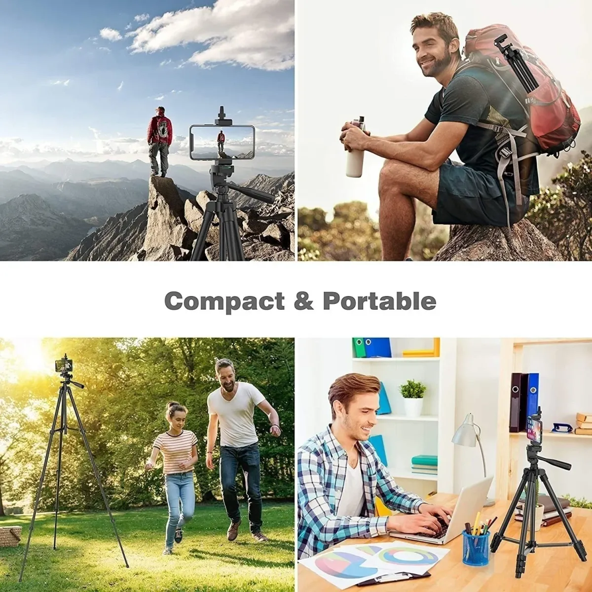 102cm Universal Phone Tripod Stand with Bluetooth Remote - Professional Video Recording & Photography Holder for Smartphones and Cameras showcase 4