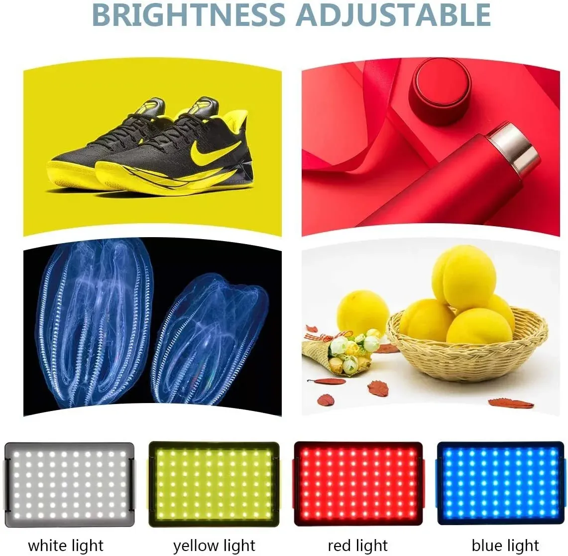 Portable LED Video Light Kit with Tripod Stand & RGB Filters - 70 LEDs, 10W, 5600K, USB Powered for Studio Photography, YouTube Streaming, Product Shoots thumbnail 2