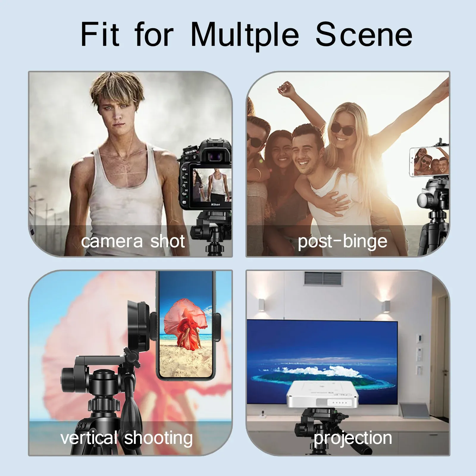 Professional 55" 140cm Aluminum Tripod Stand with Quick Release Plates and Pan Head for Canon Nikon DSLR SLR Digital Cameras, Ideal for Travel and Self-Recording thumbnail 6