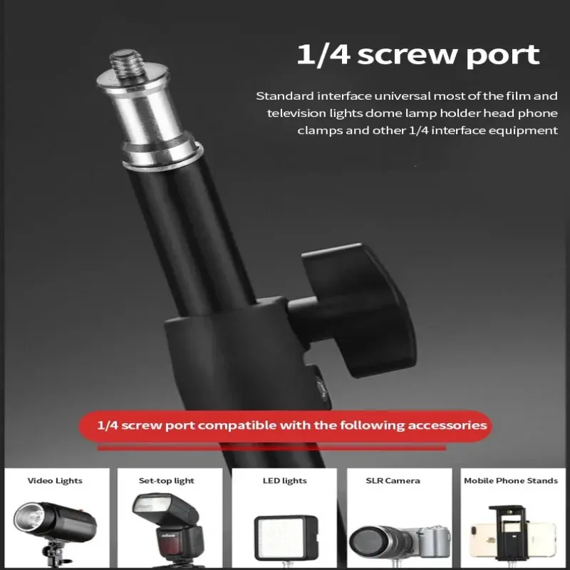 Heavy Duty Metal Alloy Light Stand 160cm Tripod for Photo Studio Softbox Video Flash Reflector Lighting Background Stand with 1/4" Interface and Storage Bag thumbnail 4