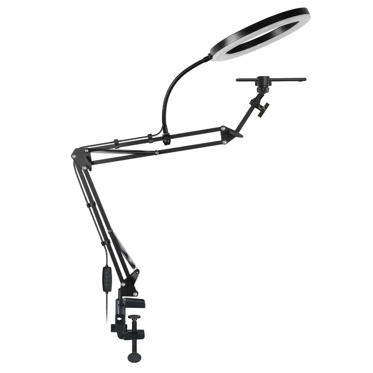Professional Live Stand for Mobile Phones with Overhead Lighting, Fixed Shooting Camera Mount, Video Recording Selfie Stick for Content Creators thumbnail 2