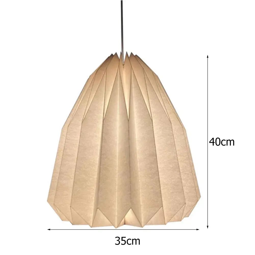 Nordic Style Origami Paper Lantern Pendant Light Shade, Creative Folding Decorative Cover for Living Room, Bedroom, Dining Area, Hotel - Elegant Scandinavian Design thumbnail 6