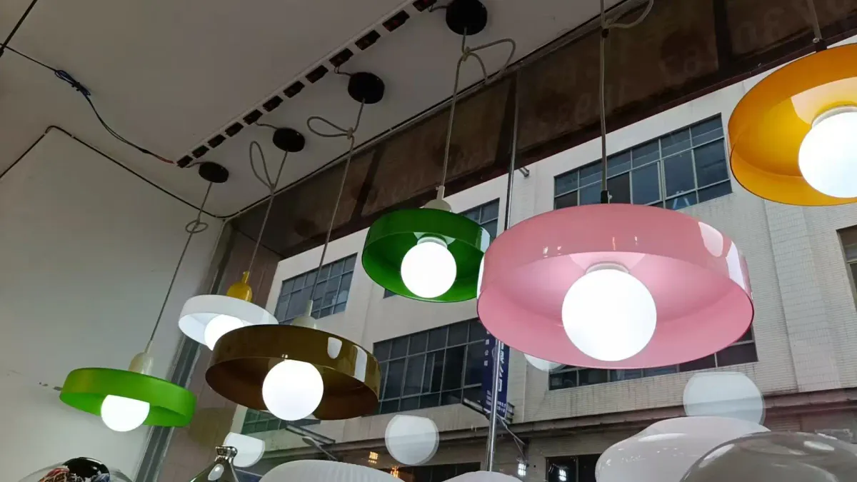Nordic Retro Glass Pendant Light Fixture, E27 LED Chandelier for Living Room, Dining Room, Bedroom, Kitchen - D25cm, Adjustable 1.5M Wire, 5-10㎡ Area showcase 2