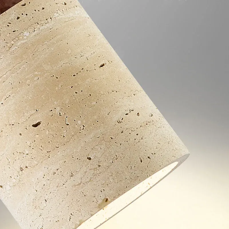 Wabi-Sabi Japanese Modern Designer Bedside Chandelier Light - Yellow Cave Stone Hanging Pendant Lamp for Bedroom, Bar, B&B, and Home Decor thumbnail 5