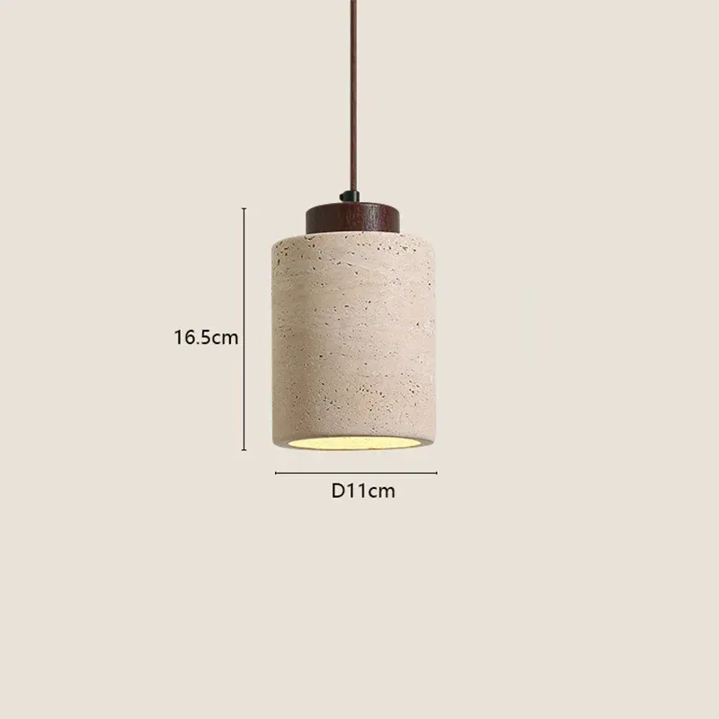Wabi-Sabi Japanese Modern Designer Bedside Chandelier Light - Yellow Cave Stone Hanging Pendant Lamp for Bedroom, Bar, B&B, and Home Decor thumbnail 3