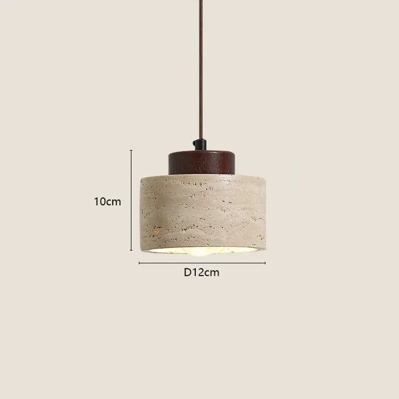 Wabi-Sabi Japanese Modern Designer Bedside Chandelier Light - Yellow Cave Stone Hanging Pendant Lamp for Bedroom, Bar, B&B, and Home Decor thumbnail 4