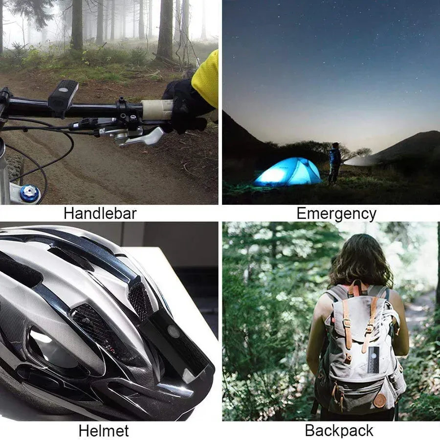 USB Rechargeable Bike Light Set: MTB Front Headlight & Rear Taillight, 300lm Red LED, Multiple Modes, Cycling Safety Flashlight for Night Riding showcase 12