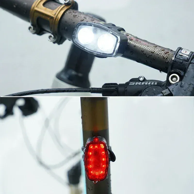 Rechargeable LED Bicycle Light Set - Front Headlight & Rear Taillight, IPX4 Waterproof, 4 Modes, USB Type-C for Road Mountain Biking Night Safety showcase 19