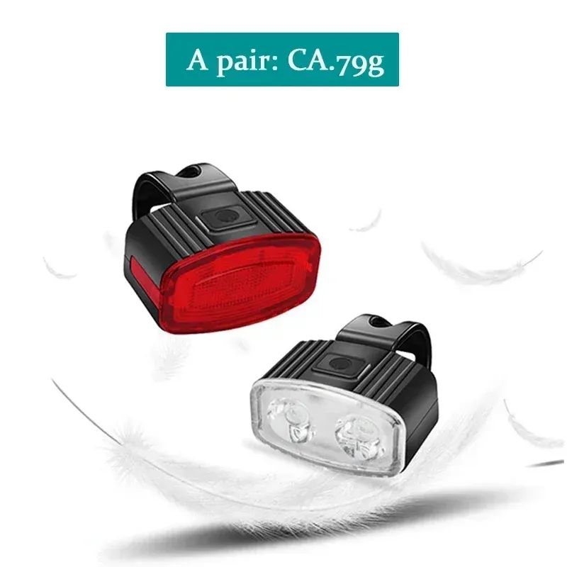 Rechargeable LED Bicycle Light Set - Front Headlight & Rear Taillight, IPX4 Waterproof, 4 Modes, USB Type-C for Road Mountain Biking Night Safety showcase 20