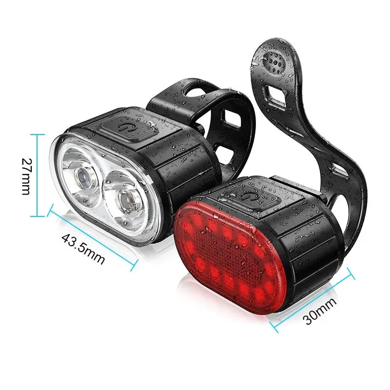 Rechargeable USB Bike Light Set - Front & Rear Bicycle Cycling LED Flashlight, IPX4 Waterproof, Multiple Modes, 3-12 Hr Battery Life, for MTB Road Bikes & Outdoor Safety showcase 7