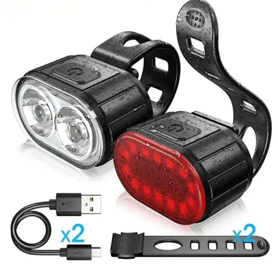 Waterproof LED Bicycle Light Set - Front & Rear Bike Flashlight for Safety, MTB Cycling Accessories, Powerful Defense Lantern showcase 9