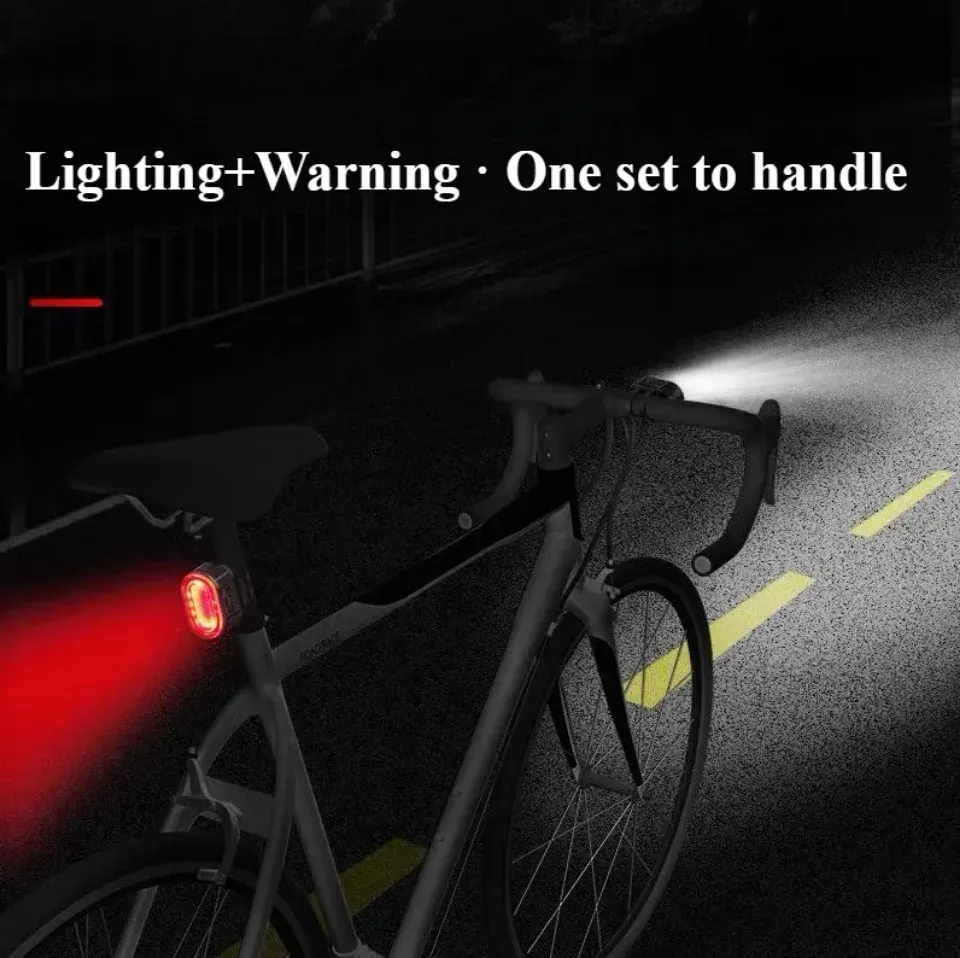 Waterproof LED Bicycle Light Set - Front & Rear Bike Flashlight for Safety, MTB Cycling Accessories, Powerful Defense Lantern thumbnail 3