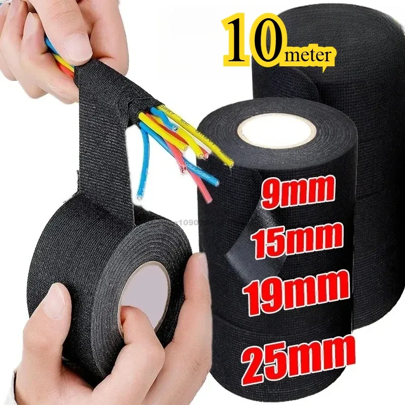 Automotive Cloth Tape - Heat Resistant, Waterproof Electrical Insulating Fabric Tape for Car Wiring Harness Soundproofing thumbnail 1