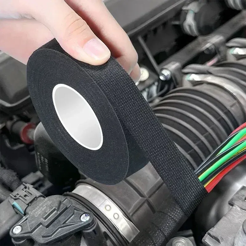 Automotive Cloth Tape - Heat Resistant, Waterproof Electrical Insulating Fabric Tape for Car Wiring Harness Soundproofing showcase 4