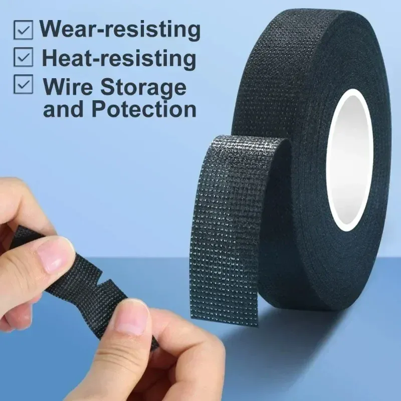 Automotive Cloth Tape - Heat Resistant, Waterproof Electrical Insulating Fabric Tape for Car Wiring Harness Soundproofing showcase 2