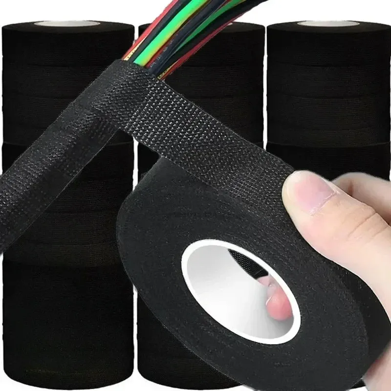 Automotive Cloth Tape - Heat Resistant, Waterproof Electrical Insulating Fabric Tape for Car Wiring Harness Soundproofing showcase 1