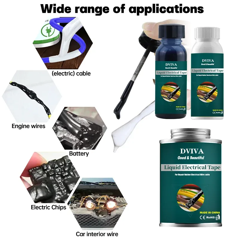 Waterproof Liquid Electrical Tape - Insulating Sealant Paste for Wires & Cables, Quick Drying, Flexible Rubber Formula for Home & Outdoor Use thumbnail 5