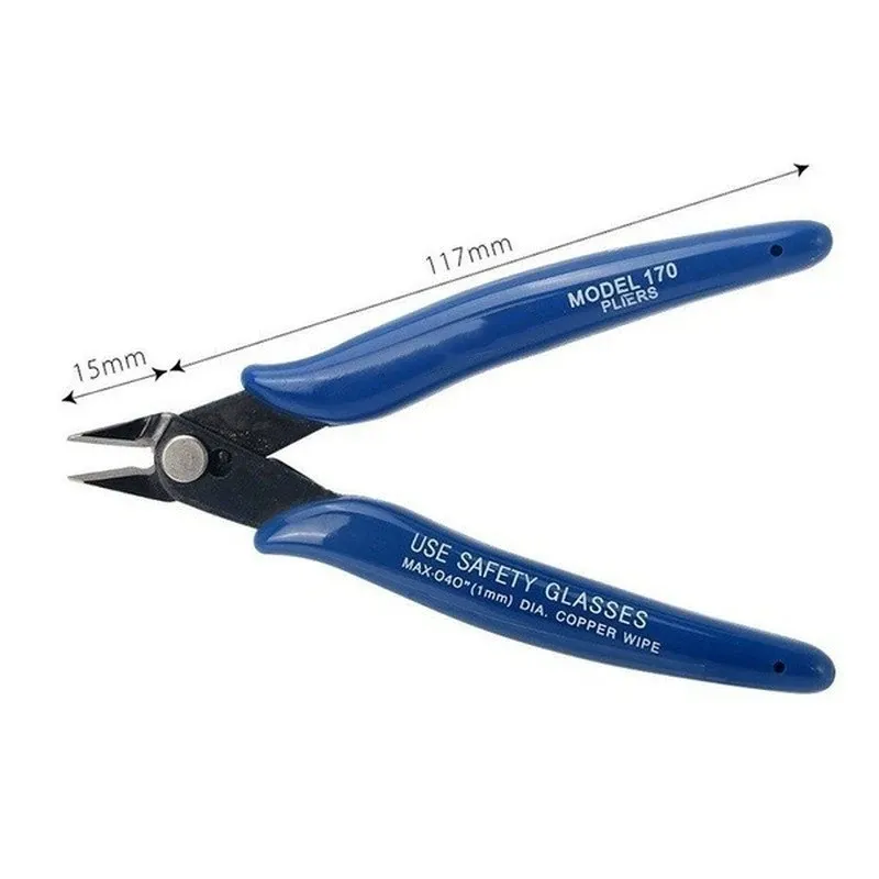 Premium Diagonal Cutting Pliers - 50 Steel Hardened Jaws, Anti-Slip Rubber Handle, Spring Loaded for Electrical Wire, Cable, Jewelry, Model Making, Fishing showcase 1