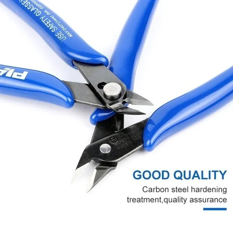 Premium Diagonal Cutting Pliers - 50 Steel Hardened Jaws, Anti-Slip Rubber Handle, Spring Loaded for Electrical Wire, Cable, Jewelry, Model Making, Fishing showcase 3