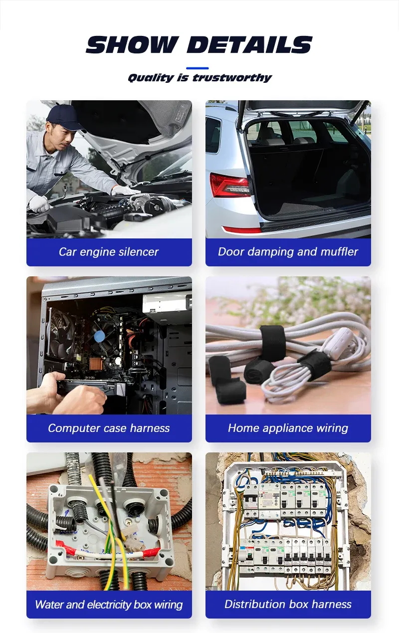 15M Automotive Wiring Harness Cloth Tape - Heat Resistant Adhesive Fabric Loom Tape for Cable Protection, 9/15/19/25/32mm Width, Black thumbnail 5