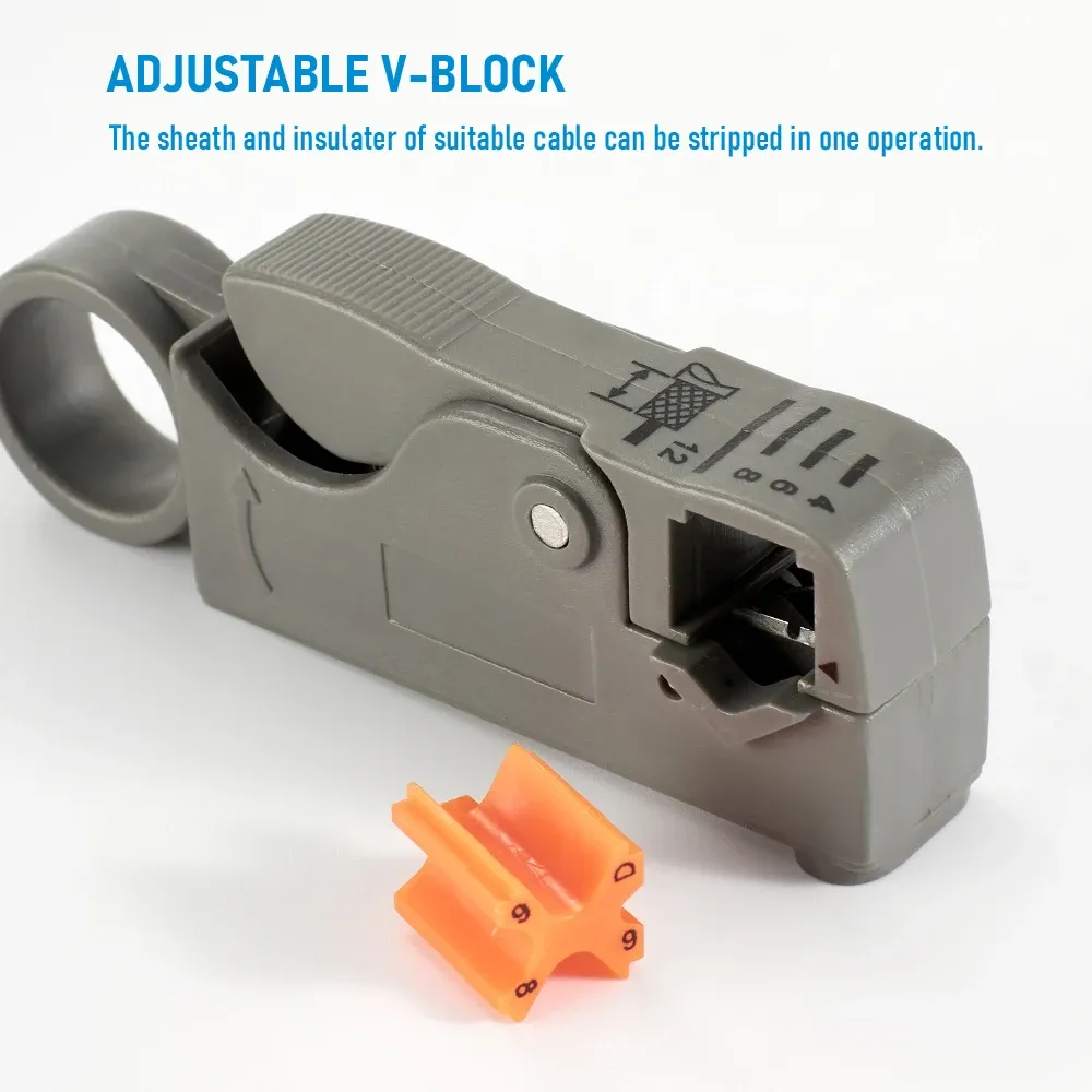 Professional Coaxial Cable Stripper Tool with Hex Wrench for RG58/59/62/6/3C2V/4V/5C Wires - Durable Stainless Steel for Electrical and Network Installations showcase 5