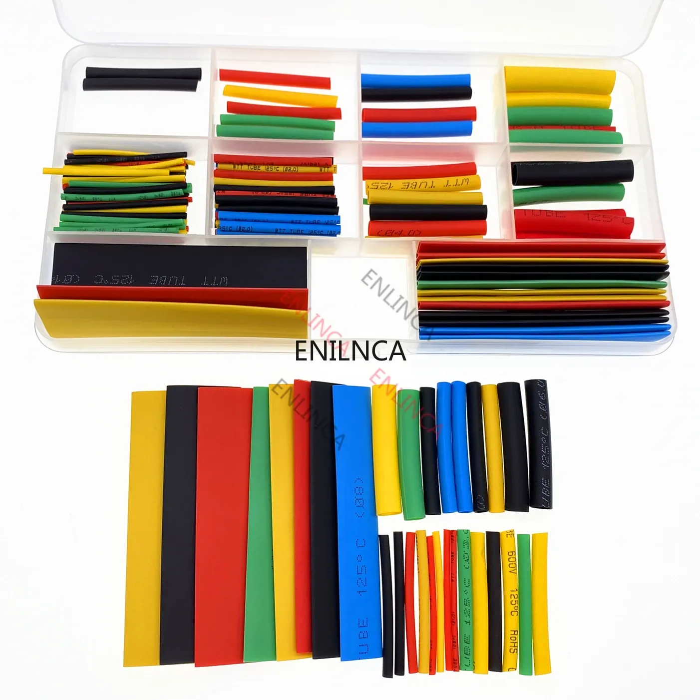 Assorted Heat Shrink Tubing Kit 127-750pcs - Flame Retardant Polyolefin Wire Cable Insulation Sleeving for Electrical Connections thumbnail 6