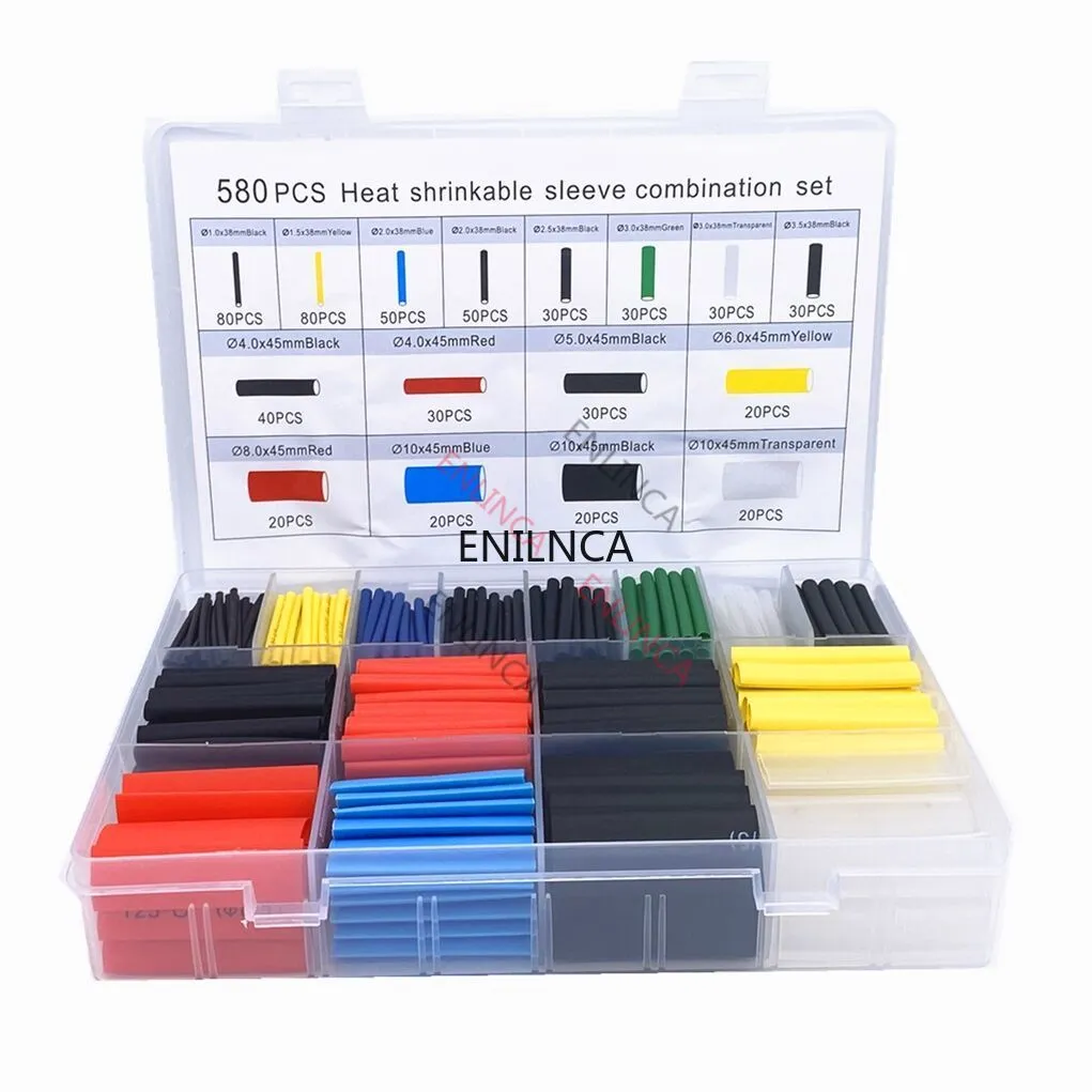 Assorted Heat Shrink Tubing Kit 127-750pcs - Flame Retardant Polyolefin Wire Cable Insulation Sleeving for Electrical Connections showcase 11