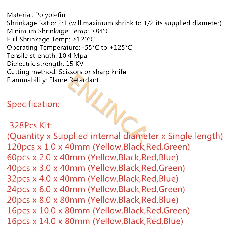 Assorted Heat Shrink Tubing Kit 127-750pcs - Flame Retardant Polyolefin Wire Cable Insulation Sleeving for Electrical Connections showcase 6