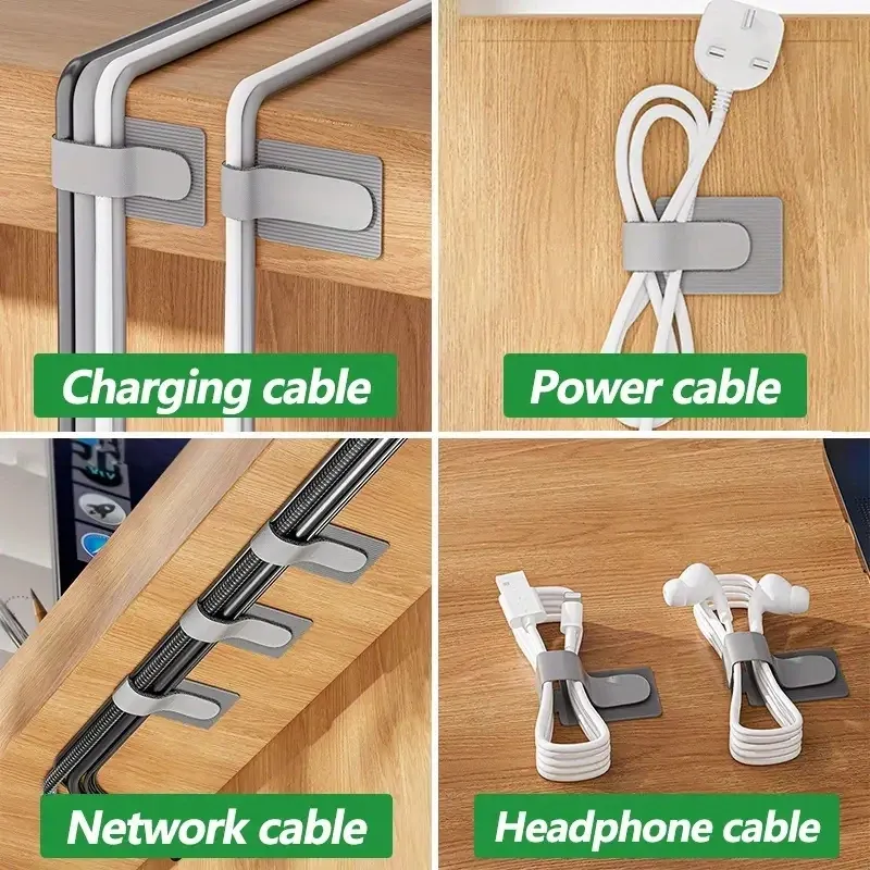 Reusable Velcro Cable Ties - Adjustable Nylon Wire Organizer Straps for Desk Management, Electronics, and Home Office Cord Organization thumbnail 3