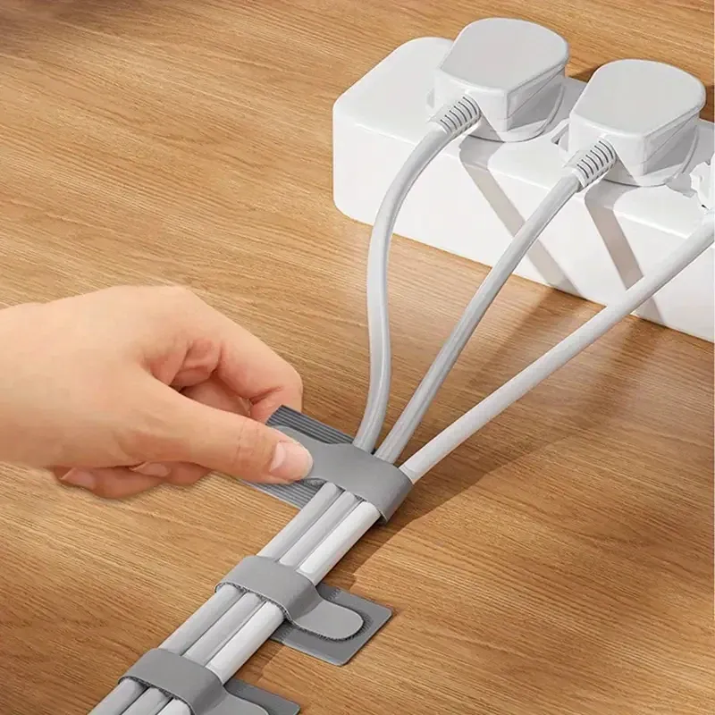 Reusable Velcro Cable Ties - Adjustable Nylon Wire Organizer Straps for Desk Management, Electronics, and Home Office Cord Organization showcase 3