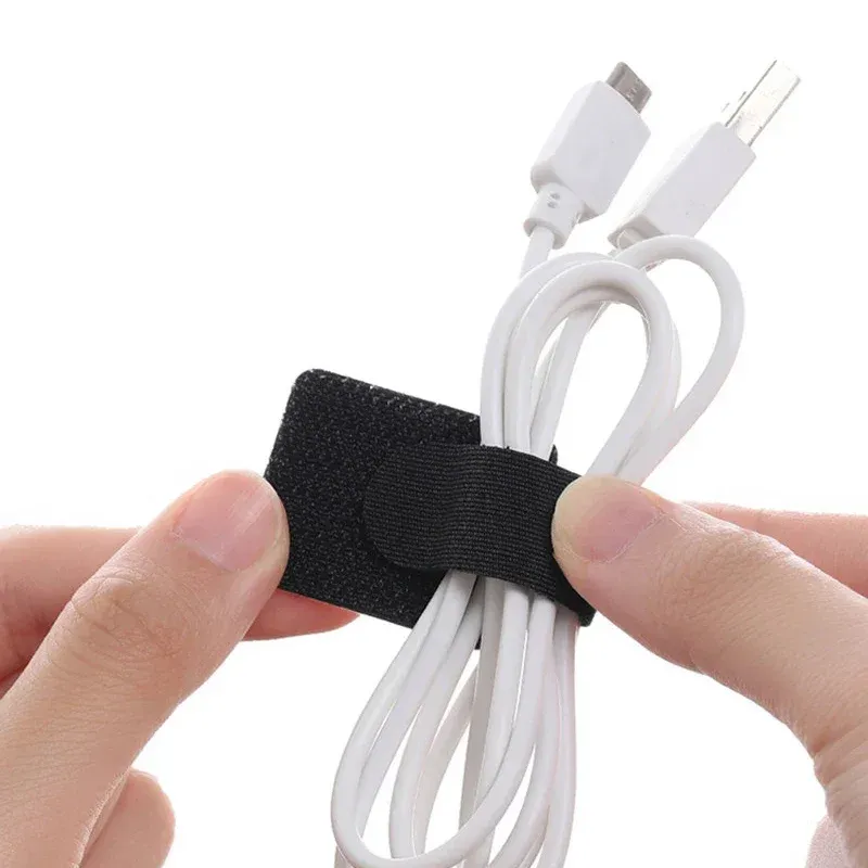 Reusable Velcro Cable Ties - Adjustable Nylon Wire Organizer Straps for Desk Management, Electronics, and Home Office Cord Organization showcase 7