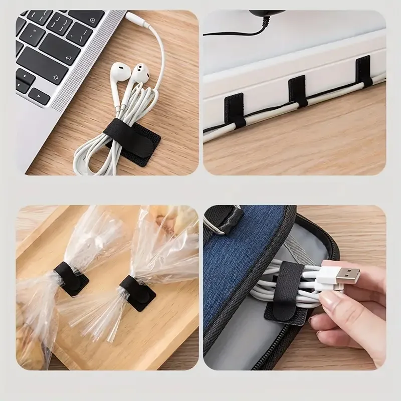 Reusable Velcro Cable Ties - Adjustable Nylon Wire Organizer Straps for Desk Management, Electronics, and Home Office Cord Organization showcase 4