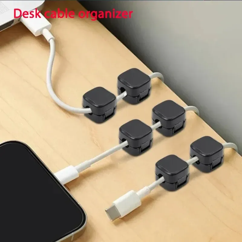 Magnetic Cable Clip Holder Organizer - Adhesive Wire Keeper for Desk, Office, Home Management - Secure Cord Management Solution thumbnail 2