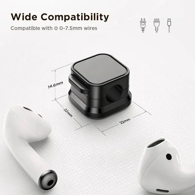 Magnetic Cable Clip Holder Organizer - Adhesive Wire Keeper for Desk, Office, Home Management - Secure Cord Management Solution showcase 7