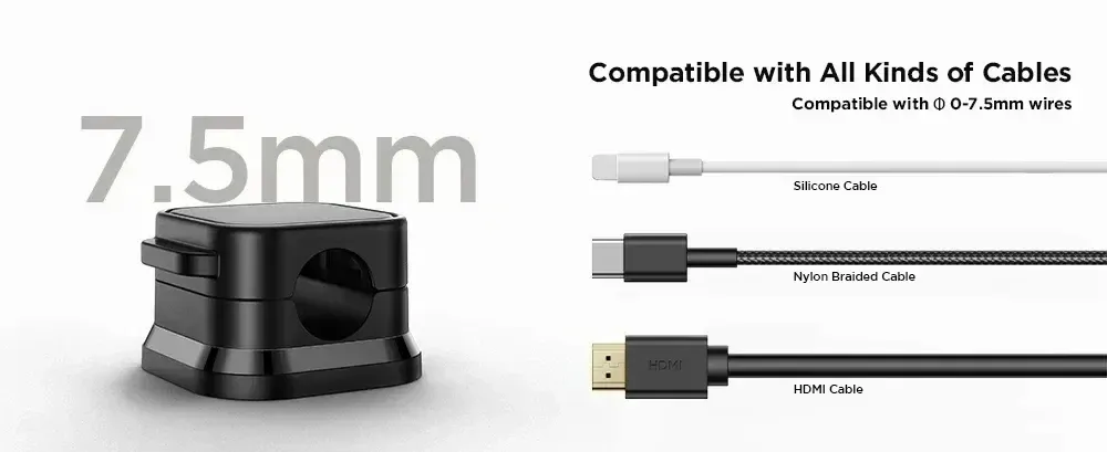 Magnetic Cable Clip Holder Organizer - Adhesive Wire Keeper for Desk, Office, Home Management - Secure Cord Management Solution showcase 13