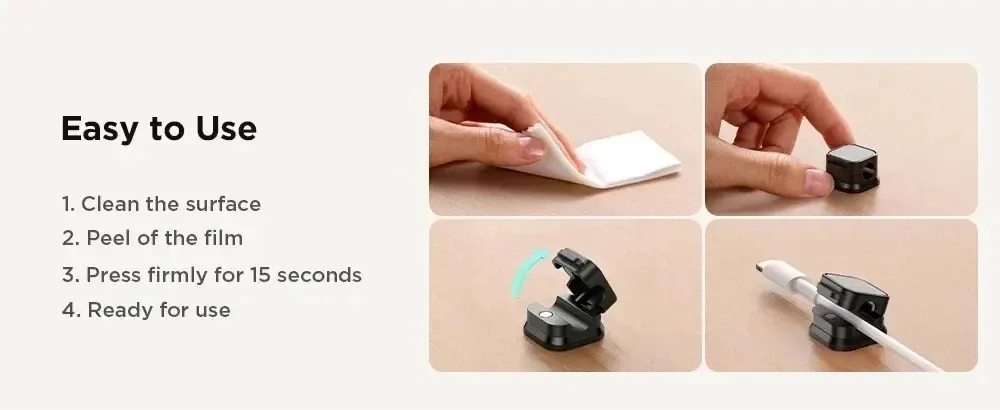 Magnetic Cable Clip Holder Organizer - Adhesive Wire Keeper for Desk, Office, Home Management - Secure Cord Management Solution showcase 14