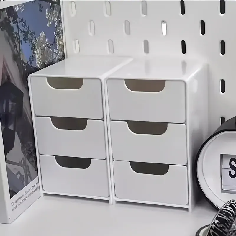 Mini 3-Tier Drawer Organizer for Desk - Perfect for Office Supplies, Jewelry, Cosmetics Storage - Compact Desktop Organizer showcase 9