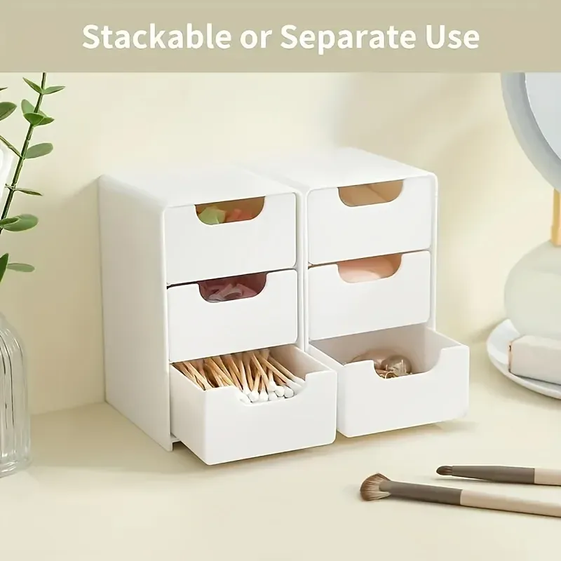 Mini 3-Tier Drawer Organizer for Desk - Perfect for Office Supplies, Jewelry, Cosmetics Storage - Compact Desktop Organizer showcase 10