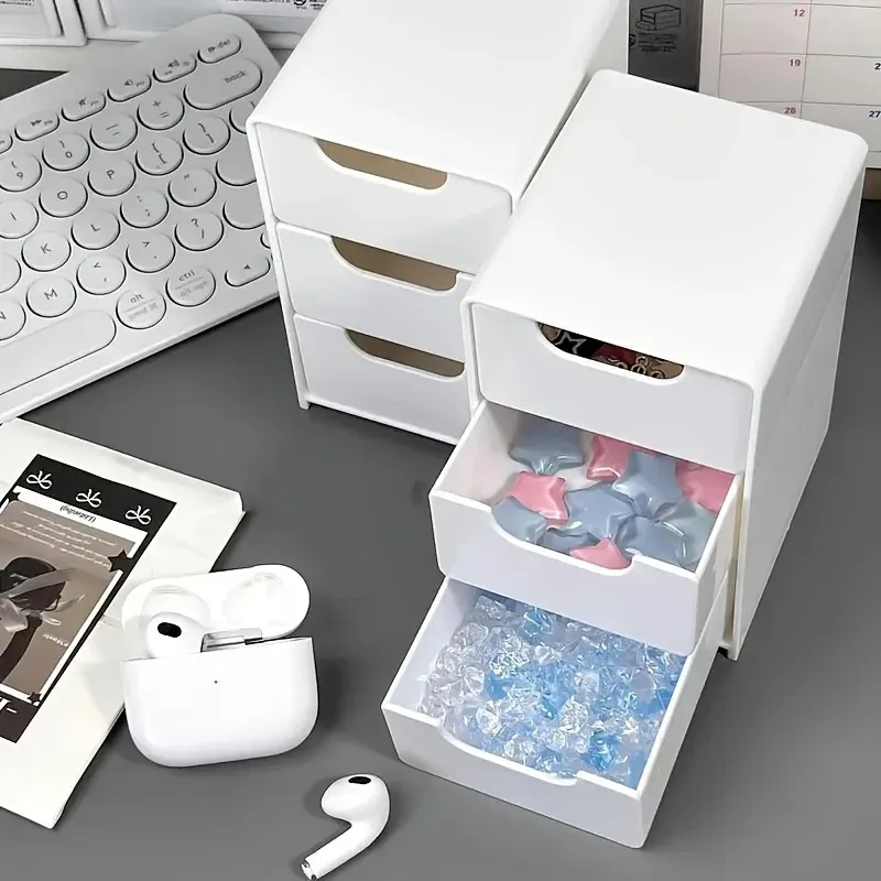 Mini 3-Tier Drawer Organizer for Desk - Perfect for Office Supplies, Jewelry, Cosmetics Storage - Compact Desktop Organizer showcase 6
