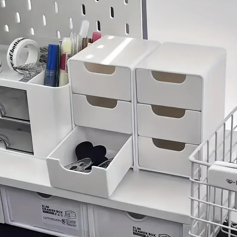 Mini 3-Tier Drawer Organizer for Desk - Perfect for Office Supplies, Jewelry, Cosmetics Storage - Compact Desktop Organizer showcase 7