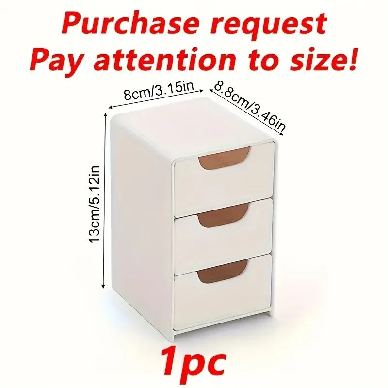 Mini 3-Tier Drawer Organizer for Desk - Perfect for Office Supplies, Jewelry, Cosmetics Storage - Compact Desktop Organizer showcase 4