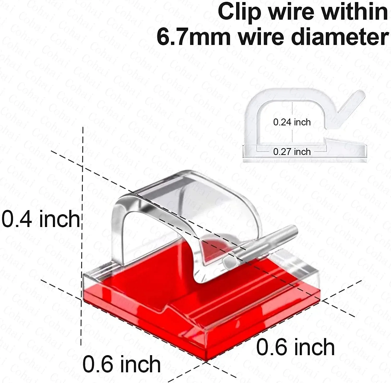 Adhesive Cable Organizer Clips - 3M Tape Wire Winder Holder for Desk, Car, Home - Cord Protector, Clamp for USB, Earphone, Mouse Cables thumbnail 4