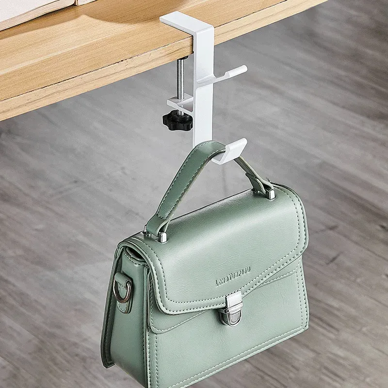 Adjustable Desk Edge Hook for Headset & Backpack Storage - Punch-Free Home Office Organizer Holder showcase 10