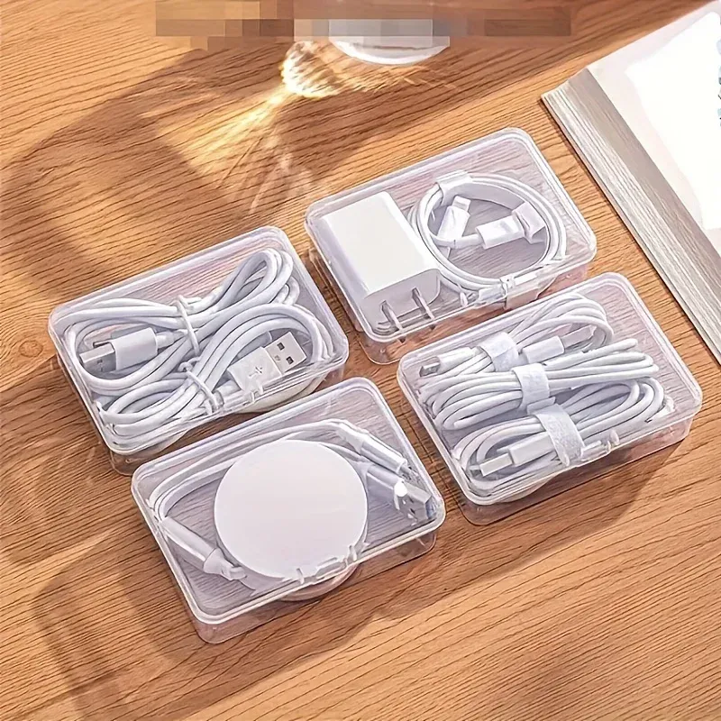 Desktop Data Cable Storage Box Organizer with 7 Compartments for Office Desk, Electronics Accessories, Small Items showcase 7