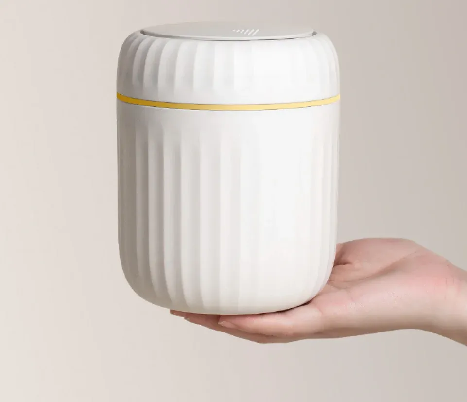 Mini Desktop Trash Can with Lid - Durable Plastic Waste Bin for Bedroom, Office Desk, Home Supplies Organizer showcase 7