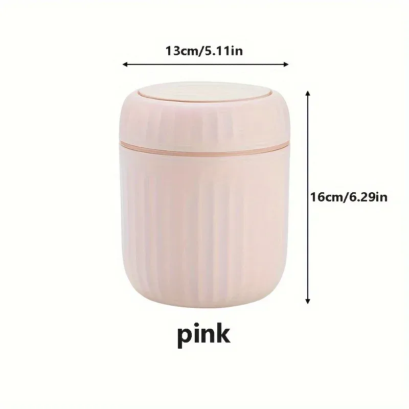 Mini Desktop Trash Can with Lid - Durable Plastic Waste Bin for Bedroom, Office Desk, Home Supplies Organizer showcase 3