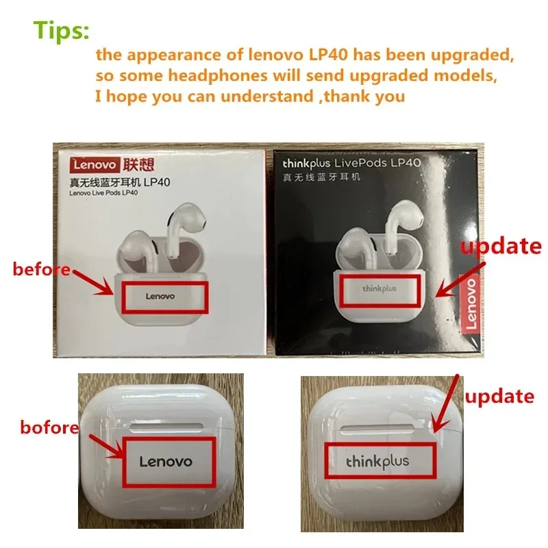 LP40 Bluetooth V5.0 Earphones Wireless Earbuds, Anti-sweat Lightweight Headphones for Smart Phone, Laptop, Computer - Perfect for Calls and Music thumbnail 6
