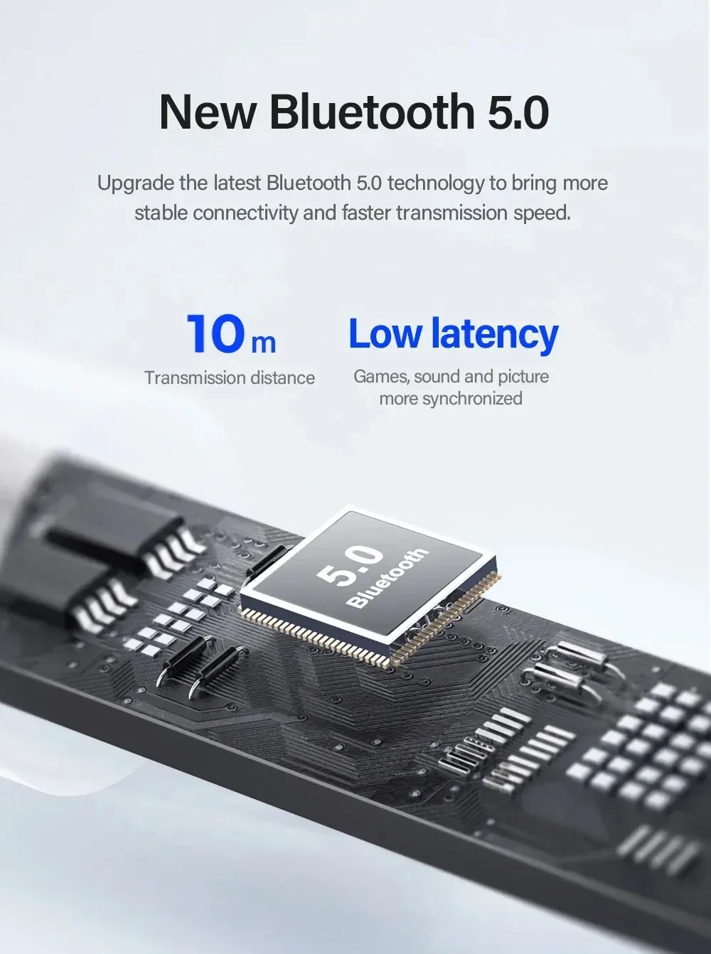 LP40 Bluetooth V5.0 Earphones Wireless Earbuds, Anti-sweat Lightweight Headphones for Smart Phone, Laptop, Computer - Perfect for Calls and Music showcase 11