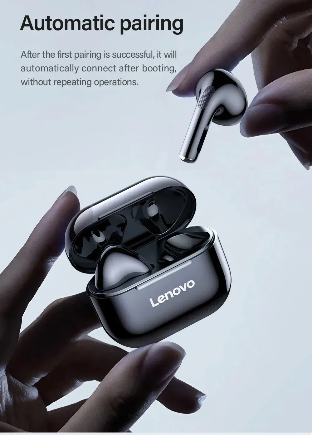 LP40 Bluetooth V5.0 Earphones Wireless Earbuds, Anti-sweat Lightweight Headphones for Smart Phone, Laptop, Computer - Perfect for Calls and Music showcase 10