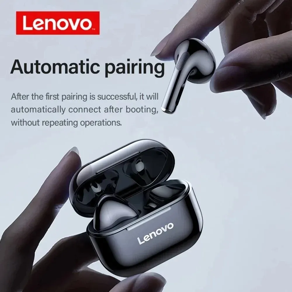 LP40 Bluetooth V5.0 Earphones Wireless Earbuds, Anti-sweat Lightweight Headphones for Smart Phone, Laptop, Computer - Perfect for Calls and Music thumbnail 1